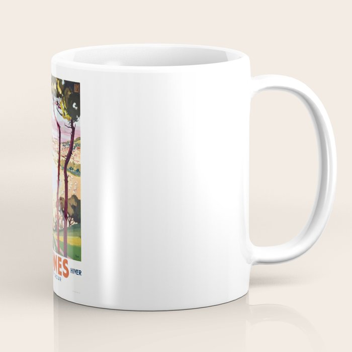 1938 France Cannes Cote D'Azur Travel Poster Coffee Mug Gallery Image 1