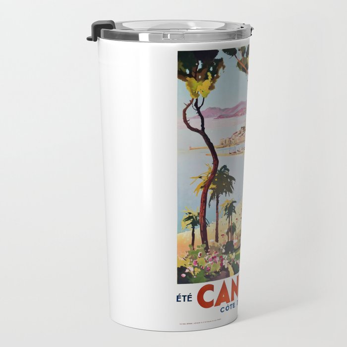 1938 France Cannes Cote D'Azur Travel Poster Travel Mug Gallery Image 3