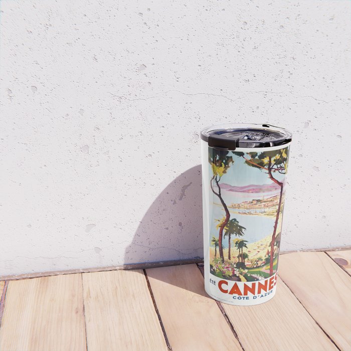 1938 France Cannes Cote D'Azur Travel Poster Travel Mug Gallery Image 4