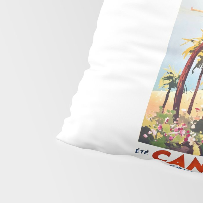 1938 France Cannes Cote D'Azur Travel Poster Pillow Sham Gallery Image 4