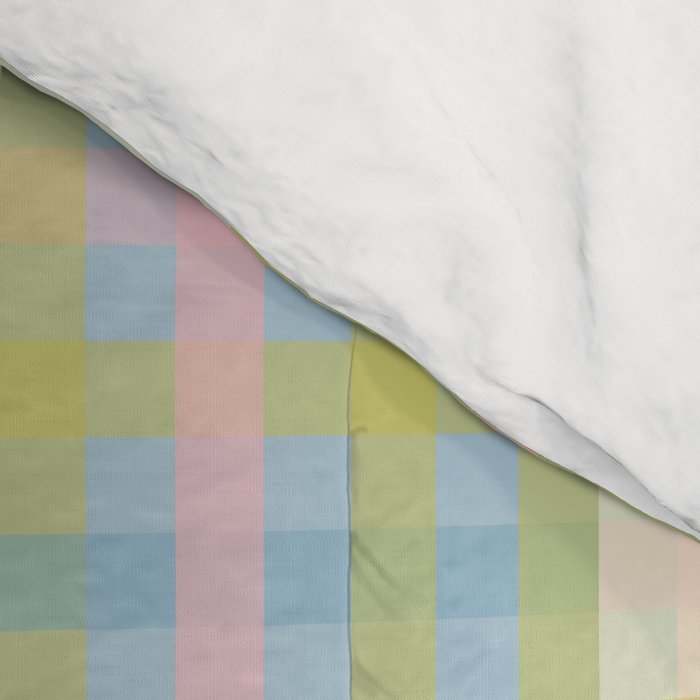 Gingham Patchwork Pastel Checkered Pattern Comforter Gallery Image 4