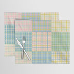 Gingham Patchwork Pastel Checkered Pattern Placemat Gallery Image 1