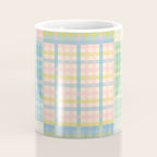 Gingham Patchwork Pastel Checkered Pattern Coffee Mug Gallery Image 4