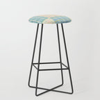 Gingham Patchwork Pastel Checkered Pattern Stool Gallery Image 1