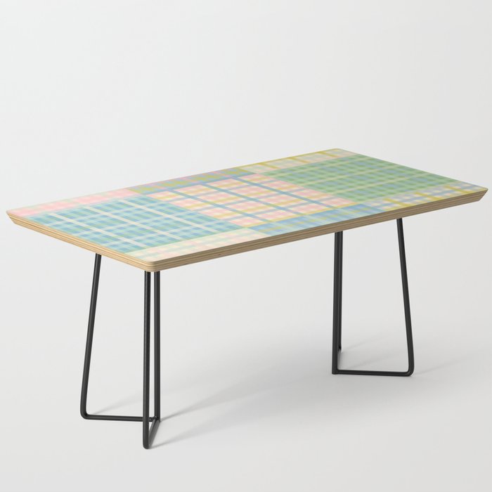 Gingham Patchwork Pastel Checkered Pattern Coffee Table Gallery Image 1