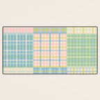 Gingham Patchwork Pastel Checkered Pattern Desk Mat Gallery Image 3