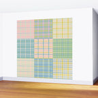 Gingham Patchwork Pastel Checkered Pattern Wall Mural Gallery Image 2