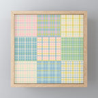 Gingham Patchwork Pastel Checkered Pattern Mini Art Print Gallery Image 1