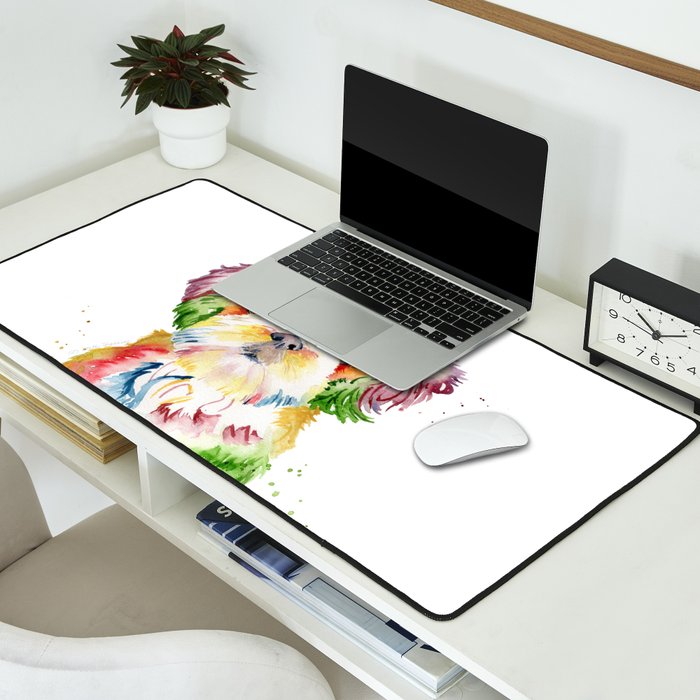 Shih Tzu Watercolor  Desk Mat Gallery Image 2