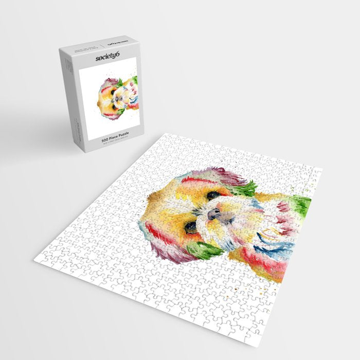 Shih Tzu Watercolor  Jigsaw Puzzle Gallery Image 2