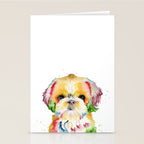 Shih Tzu Watercolor  Stationery Card Gallery Image 2