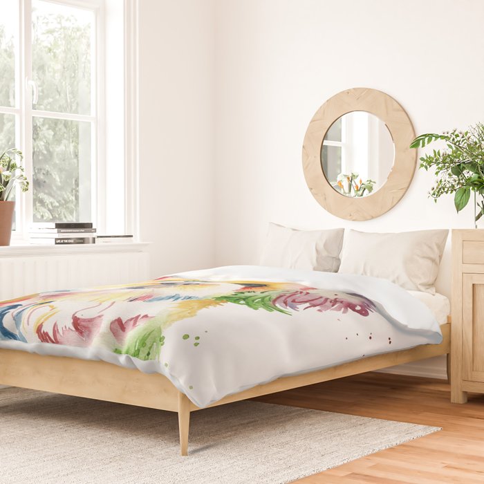 Shih Tzu Watercolor  Duvet Cover Gallery Image 2