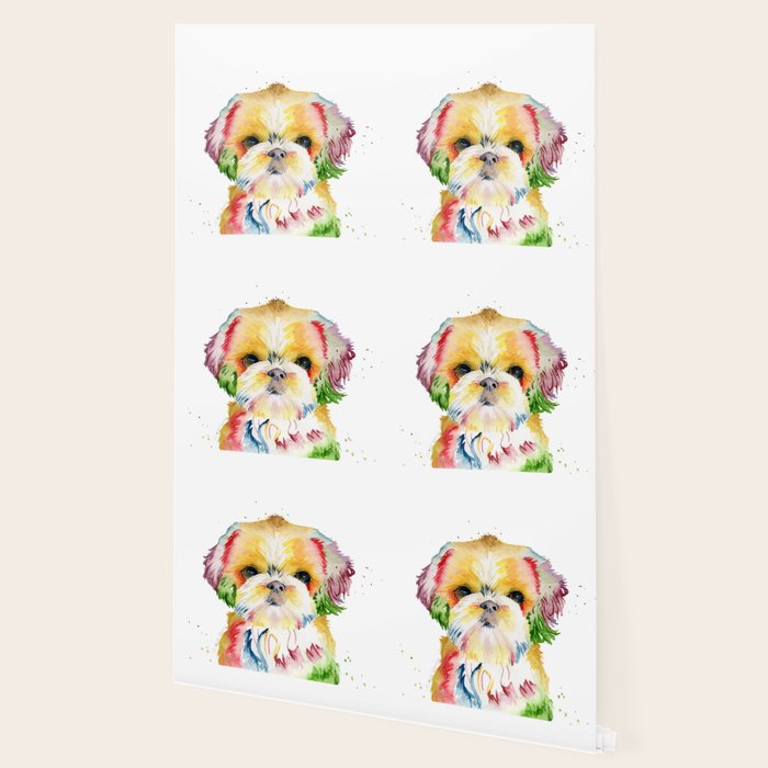 Shih Tzu Watercolor  Wallpaper Gallery Image 2