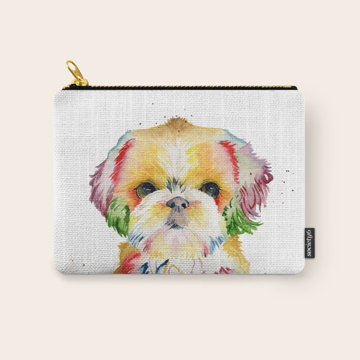 Shih Tzu Watercolor  Carry All Pouch Gallery Image 1