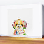 Shih Tzu Watercolor  Wall Mural Gallery Image 2