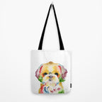 Shih Tzu Watercolor  Tote Bag Gallery Image 2