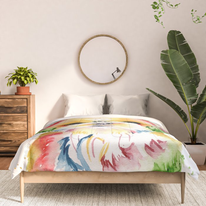 Shih Tzu Watercolor  Comforter Gallery Image 3