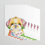 Shih Tzu Watercolor  Wrapping Paper Gallery Image 3