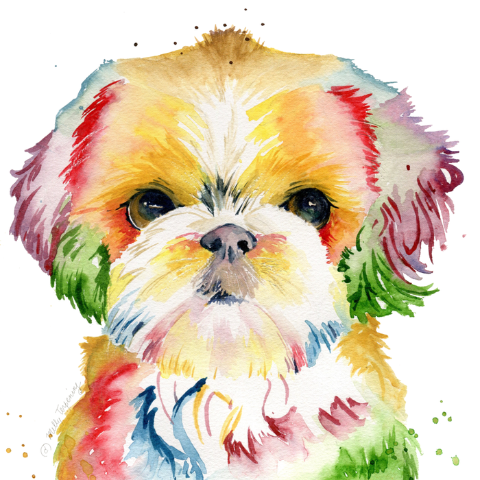 Shih Tzu Watercolor  Coffee Mug Gallery Image 2