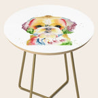 Shih Tzu Watercolor  Side Table Gallery Image 2
