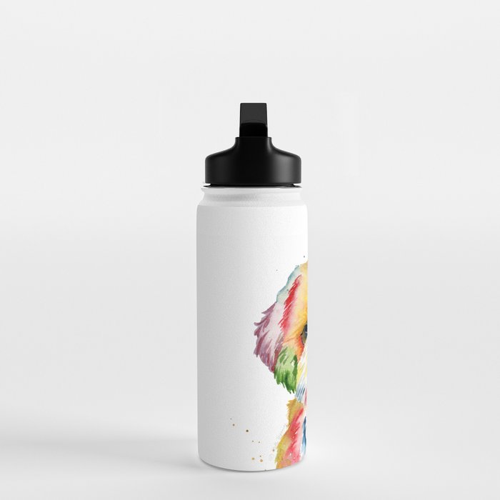 Shih Tzu Watercolor  Water Bottle Gallery Image 3