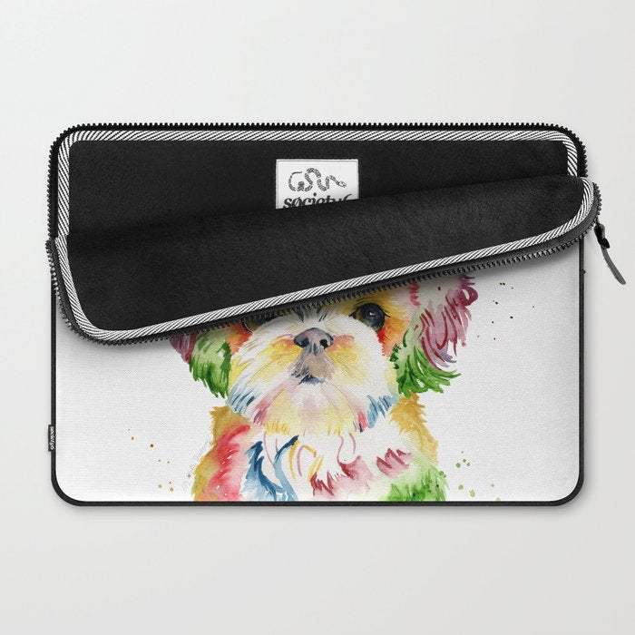 Shih Tzu Watercolor  Laptop Sleeve Gallery Image 2