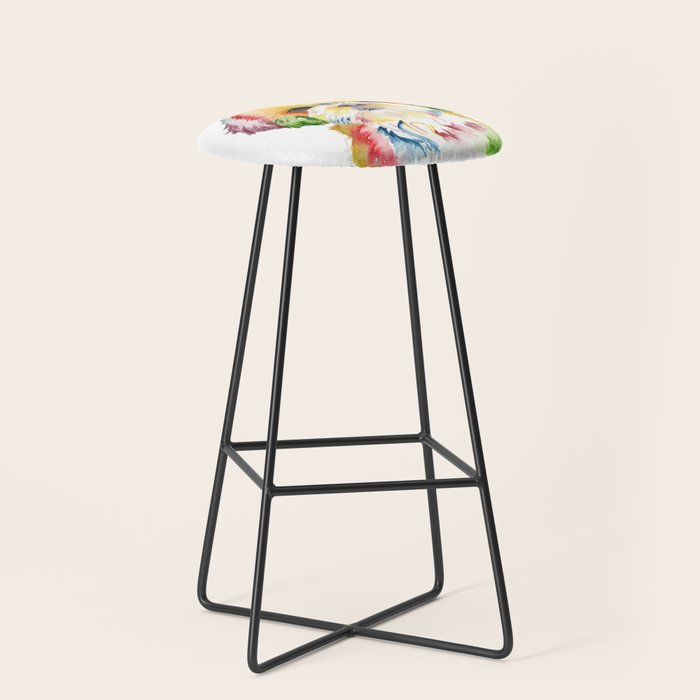 Shih Tzu Watercolor  Stool Gallery Image 1