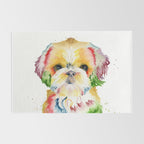 Shih Tzu Watercolor  Rug Gallery Image 2