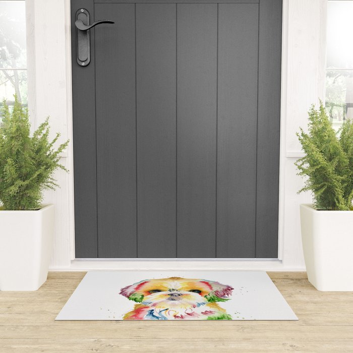 Shih Tzu Watercolor  Welcome Mat Gallery Image 3