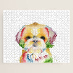 Shih Tzu Watercolor  Jigsaw Puzzle Gallery Image 1