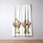 Shih Tzu Watercolor  Window Curtain Gallery Image 3