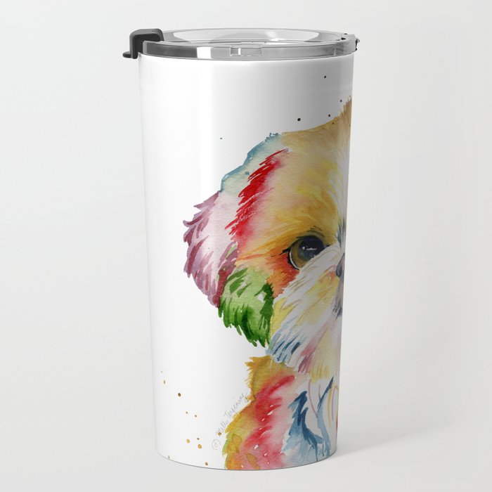 Shih Tzu Watercolor  Travel Mug Gallery Image 3