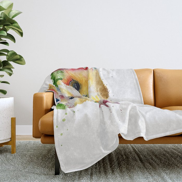 Shih Tzu Watercolor  Throw Blanket Gallery Image 2