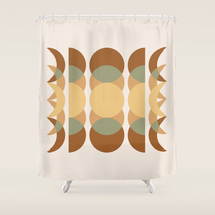 Moon Phases Abstract XIV Shower Curtain Gallery Image 1