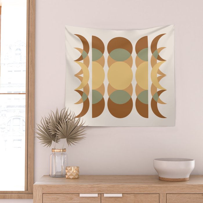 Moon Phases Abstract XIV Wall Tapestry Gallery Image 2