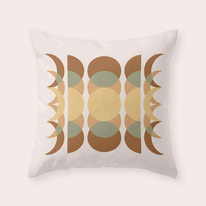 Moon Phases Abstract XIV Throw Pillow Gallery Image 1