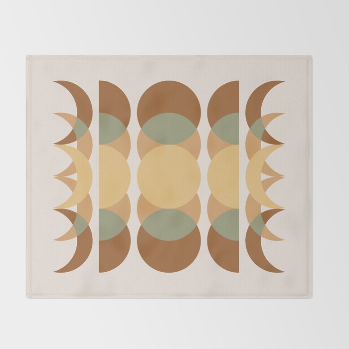 Moon Phases Abstract XIV Throw Blanket Gallery Image 2
