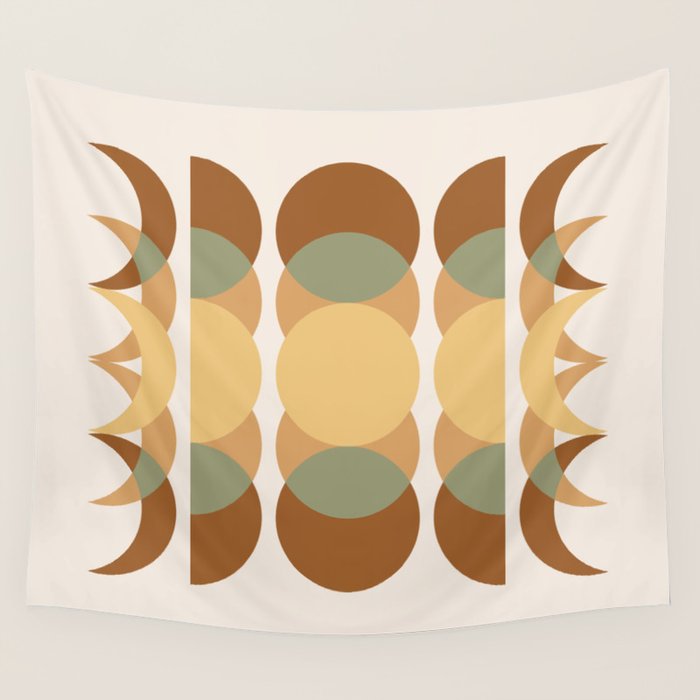 Moon Phases Abstract XIV Wall Tapestry Gallery Image 1