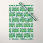 Evergreen Apatosaurus | Dinosaur Cosmic Festive Art Wrapping Paper Gallery Image 1