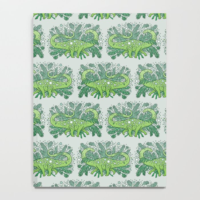 Evergreen Apatosaurus | Dinosaur Cosmic Festive Art Notebook Gallery Image 4