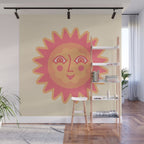 Sunshine Faces - Pink OmbrÃ© Wall Mural Gallery Image 1