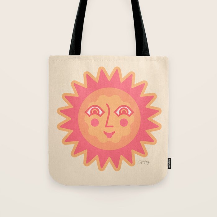 Sunshine Faces - Pink OmbrÃ© Tote Bag Gallery Image 1