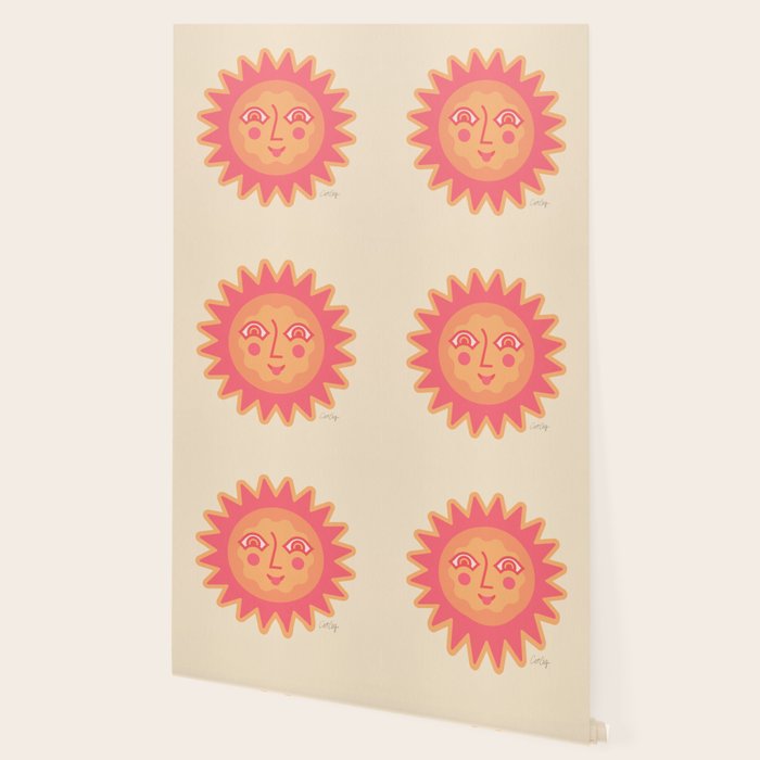 Sunshine Faces - Pink OmbrÃ© Wallpaper Gallery Image 2