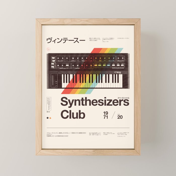 Synthesizers Club Mini Art Print Gallery Image 1