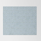 Blue and Gray Modern Florals Throw Blanket Gallery Image 2