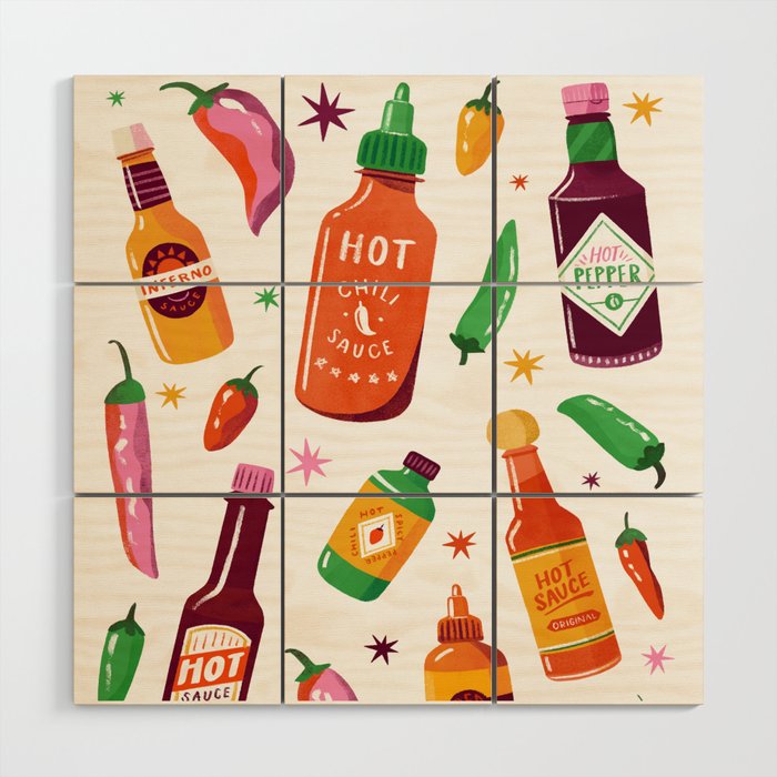 Hot Sauce Lover Wood Wall Art Gallery Image 1