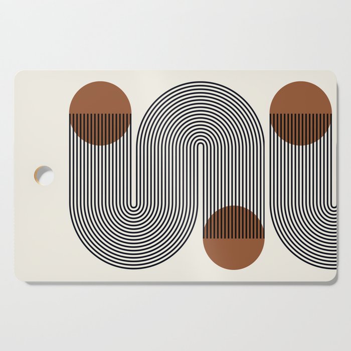Abstraction_SUN_LINE_POP_ART_Minimalism_S001S Cutting Board Gallery Image 1