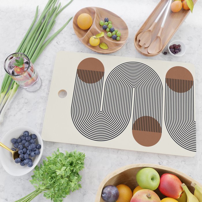 Abstraction_SUN_LINE_POP_ART_Minimalism_S001S Cutting Board Gallery Image 2