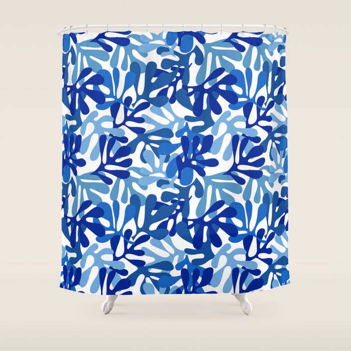 Abstract organic plant leaf shape pattern Shower Curtain Gallery Image 1