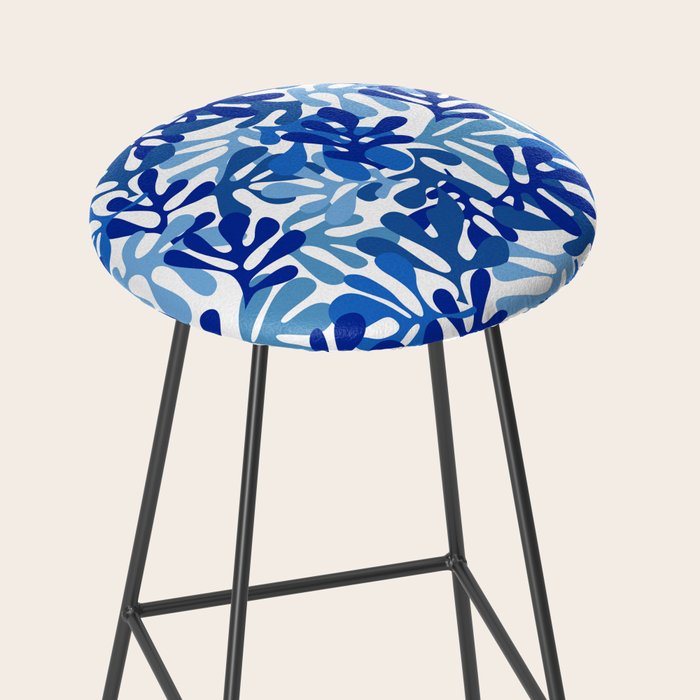 Abstract organic plant leaf shape pattern Stool Gallery Image 2